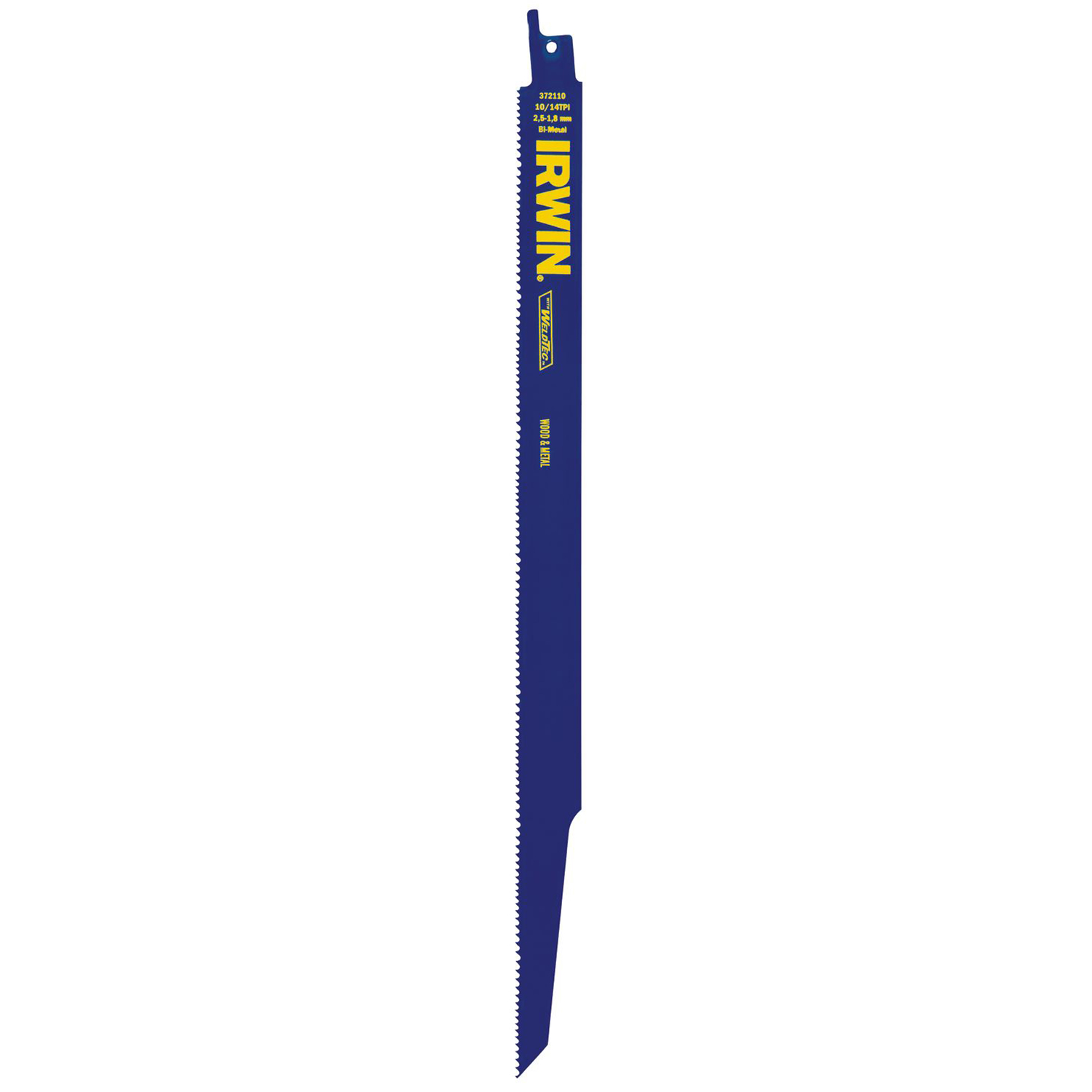 Irwin WeldTec 12 in. Bi-Metal Reciprocating Saw Blade 10/14 TPI 5 pk - Intensery
