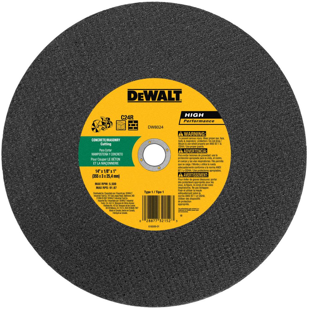 DEWALT 12 In. Masonry Cutting Wheel DW8027 from DEWALT - Intensery