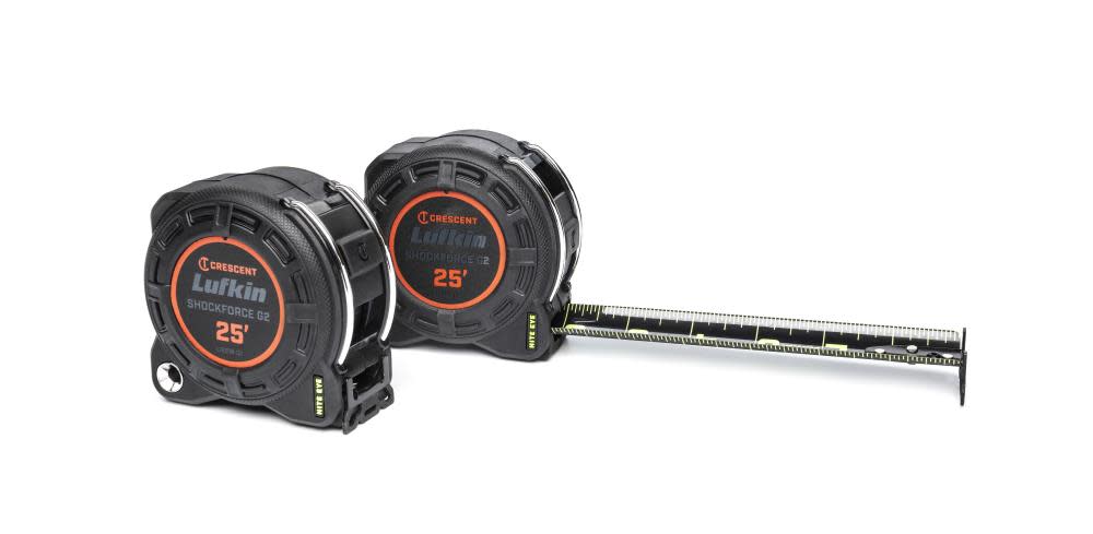 Crescent Lufkin Shockforce Nite Eye G2 Tape Measure 25' 2pk - Intensery