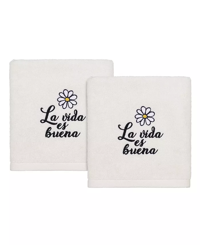 Avanti Life is Good Hand Towel Set， 2 Piece - Intensery