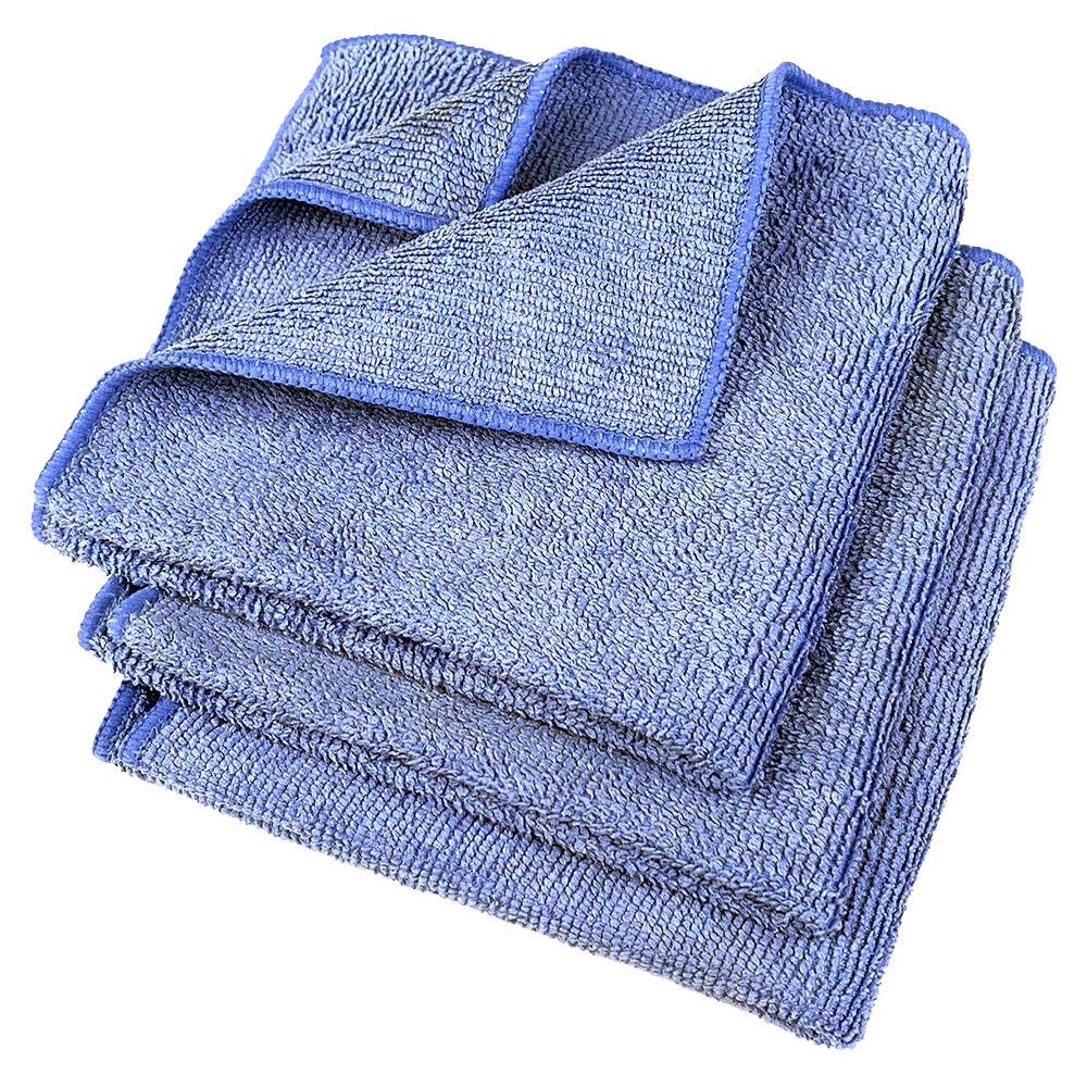 Buffalo 12 x 12 Blue Microfiber Cleaning Cloth 3pk Bag - Intensery