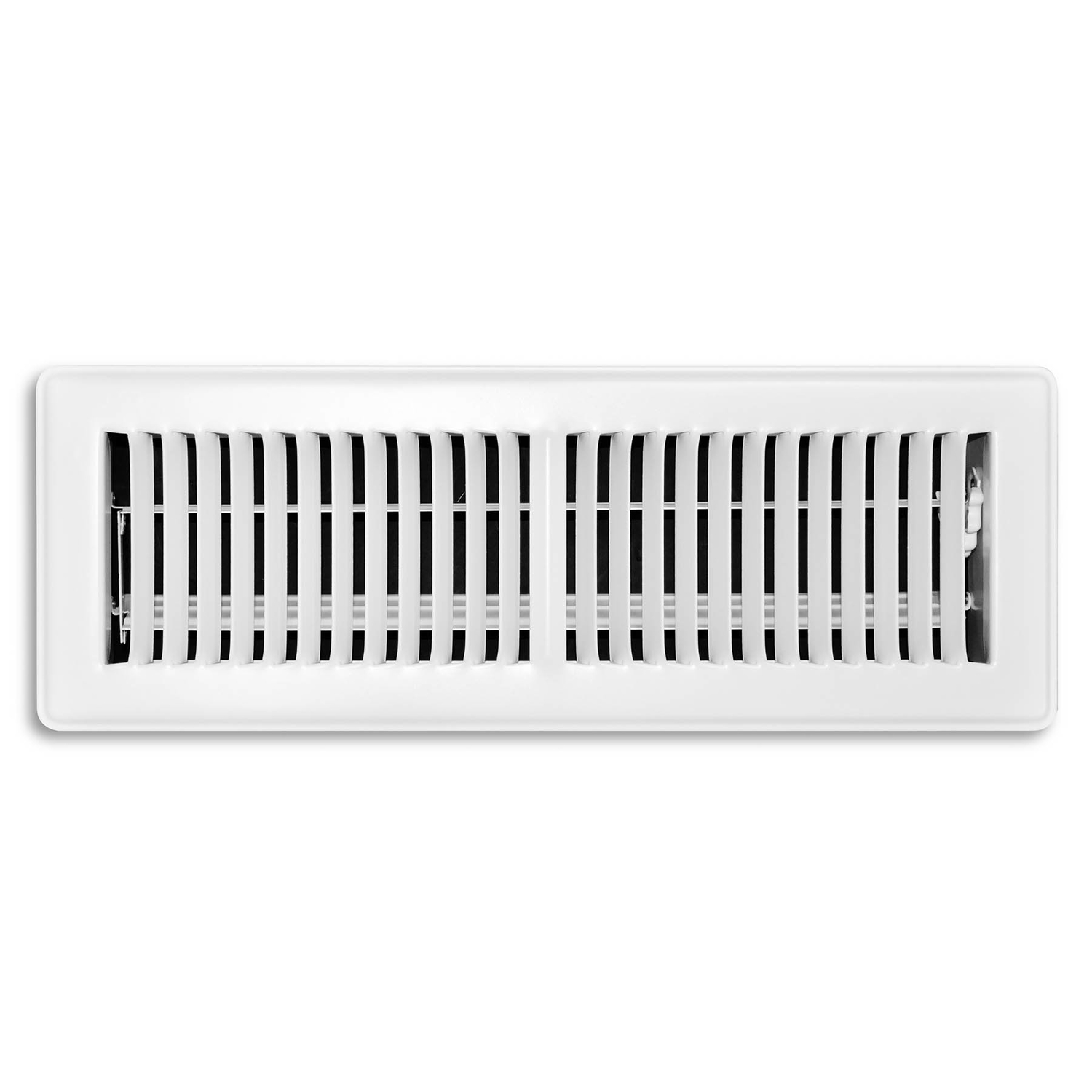Tru Aire 4 in. H X 14 in. W 2-Way Powder Coat White Steel Floor Register - Intensery
