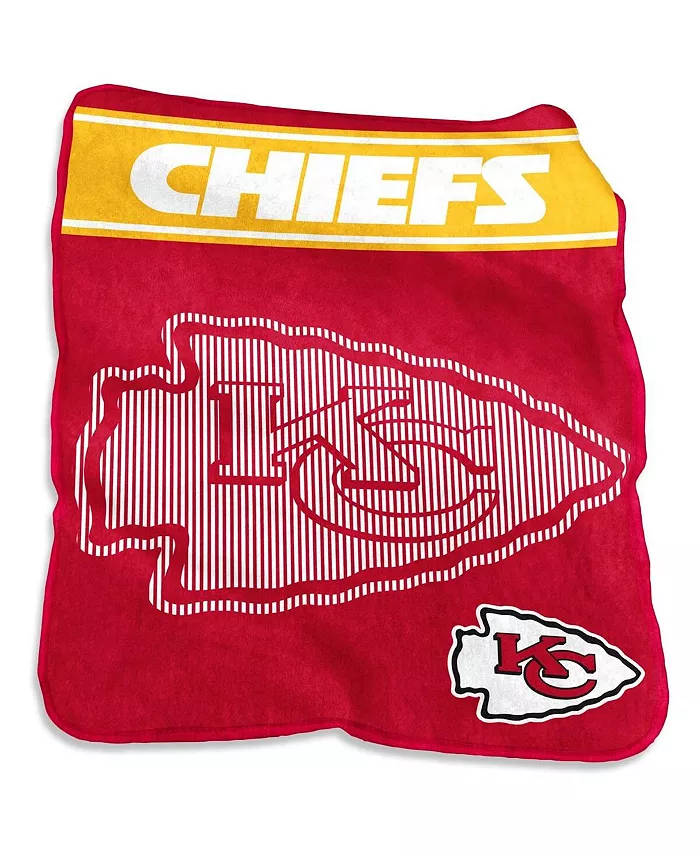 Logo Brands Kansas City Chiefs 60'' x 80'' XL Raschel Plush Throw Blanket - Intensery