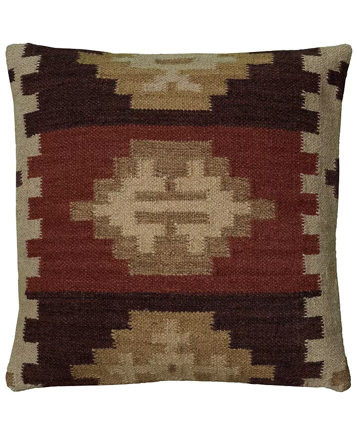 Rizzy Home Medallion Polyester Filled Decorative Pillow， 18
