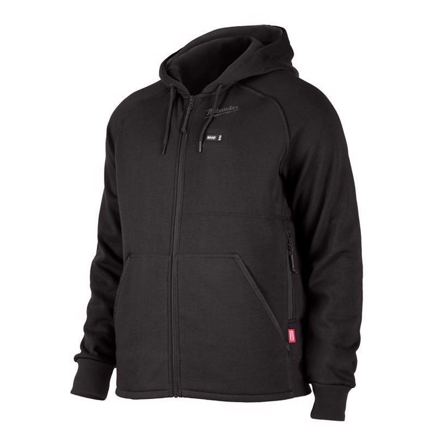 Milwaukee M12 XXXL Long Sleeve Men\u0027s Full-Zip Heated Hoodie Kit Black - Intensery
