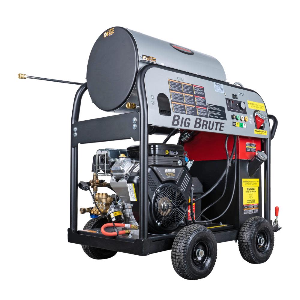 Big Brute 4000 PSI at 4.0 GPM VANGUARD V-Twin with COMET Triplex Plunger Pump Hot Water Professional Gas Pressure Washer - Intensery