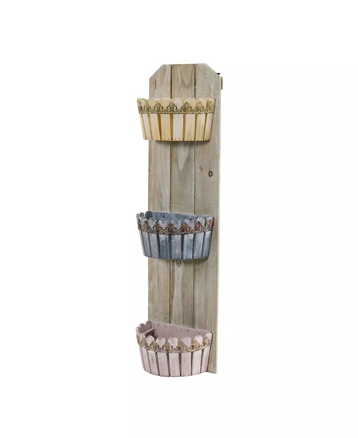 Nearly Natural 35-In. Triple Wall Planter - Intensery