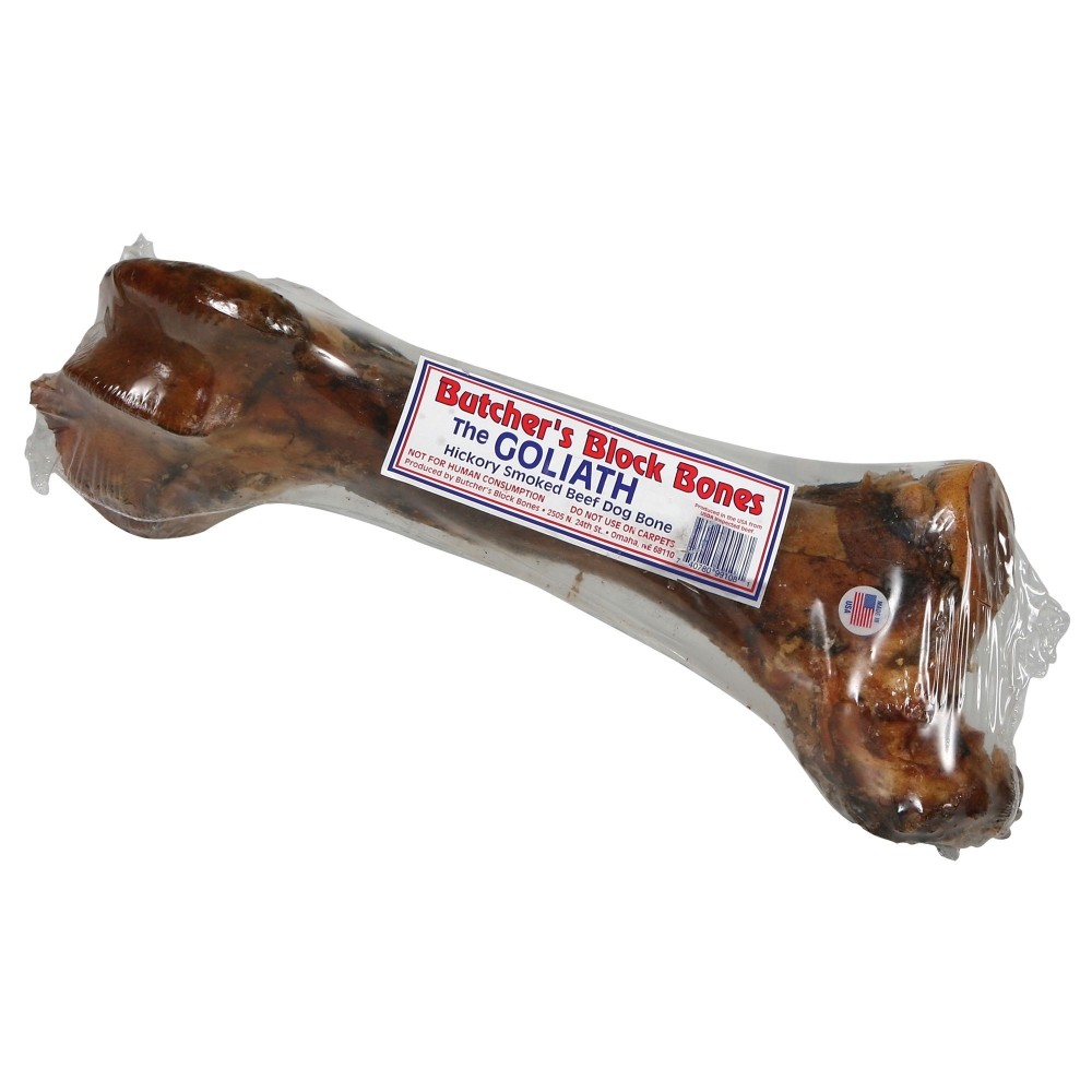 Butchers Block Butcher Bone Goliath Dog Bone - 13-15-inch - Intensery