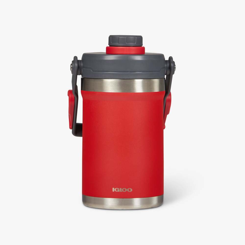 Igloo Sports Water Jug Reusable Stainless Steel Red 1/2 Gallon - Intensery