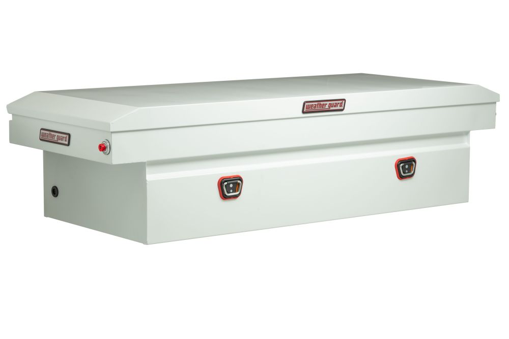 Weather Guard Saddle Box Steel Full Extra Wide White - Intensery