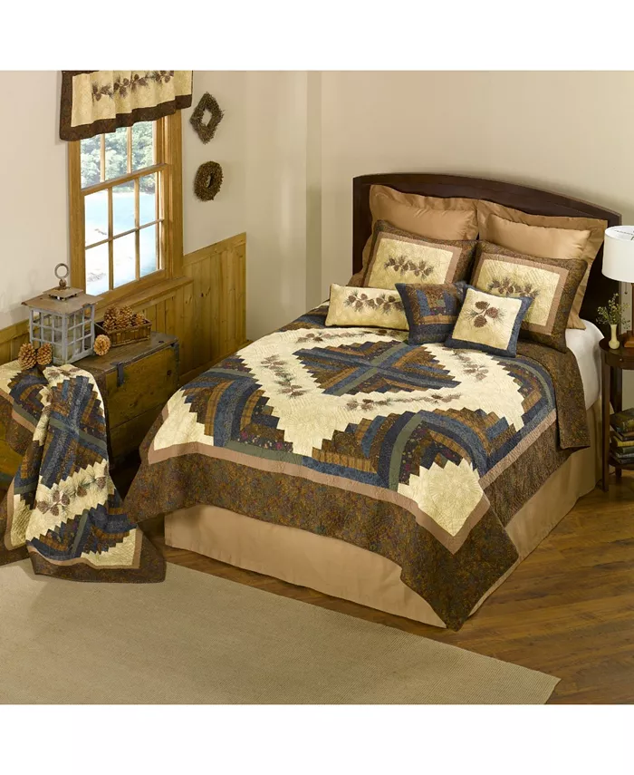 American Heritage Textiles Cabin Raising Pine Cone Throw - Intensery