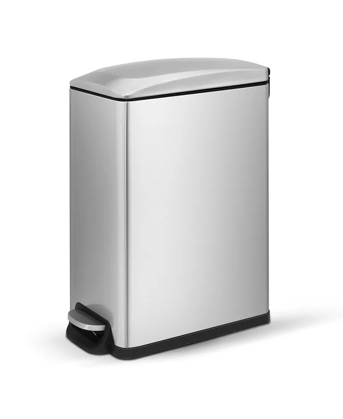 Mega Casa 12 Gal  45 Liter Slim Stainless Steel Step-on kitchen Trash Can - Intensery
