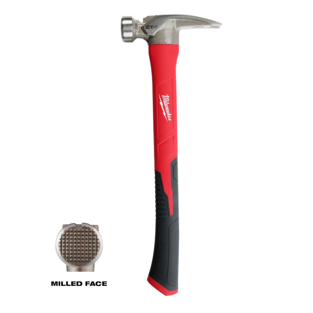 Milwaukee 21oz Milled Face Poly/Fiberglass Handle Hammer 48-22-9320 from Milwaukee - Intensery