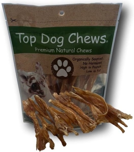 Top Dog Chews Beef Wishbone Tendons Natural Dog Treats， case of 12 - Intensery