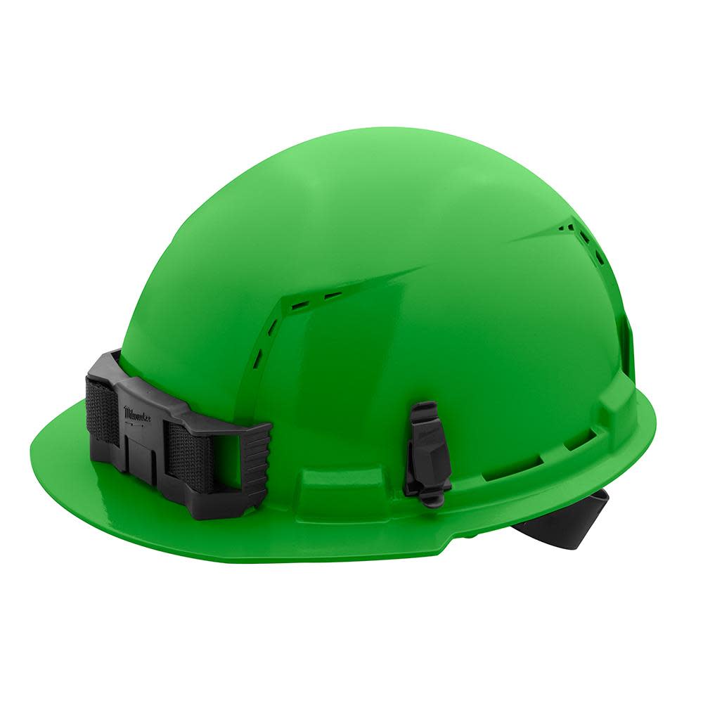 Milwaukee Green Full Brim Vented Hard Hat with 4pt Ratcheting Suspension Type 1 Class C 48-73-1207 from Milwaukee - Intensery