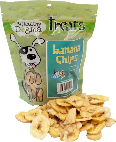 Healthy Dogma Grain-Free Banana Chips Dog Treats， 6-oz bag - Intensery