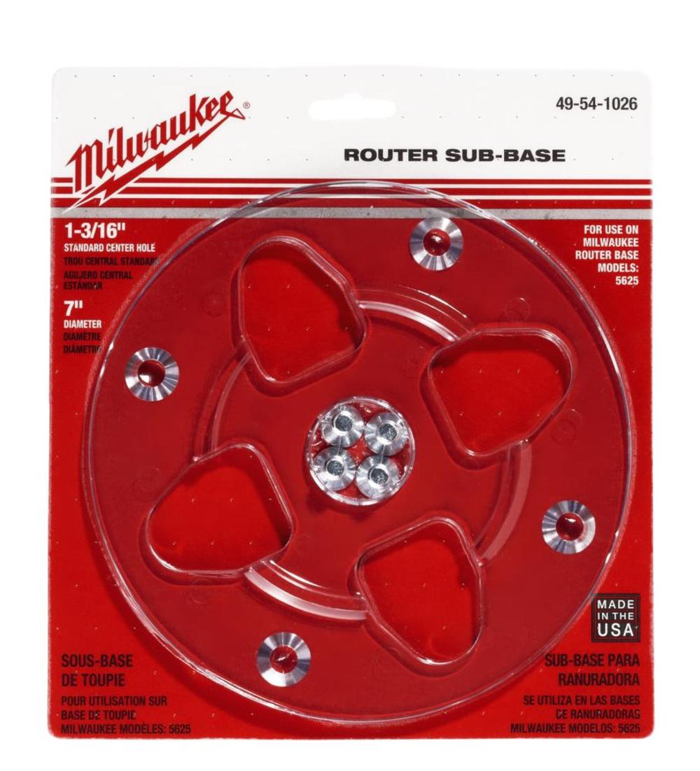 Milwaukee 7 in. Diameter 1-3/16 in. Center Hole Sub-Base - Clear 49-54-1026 from Milwaukee - Intensery