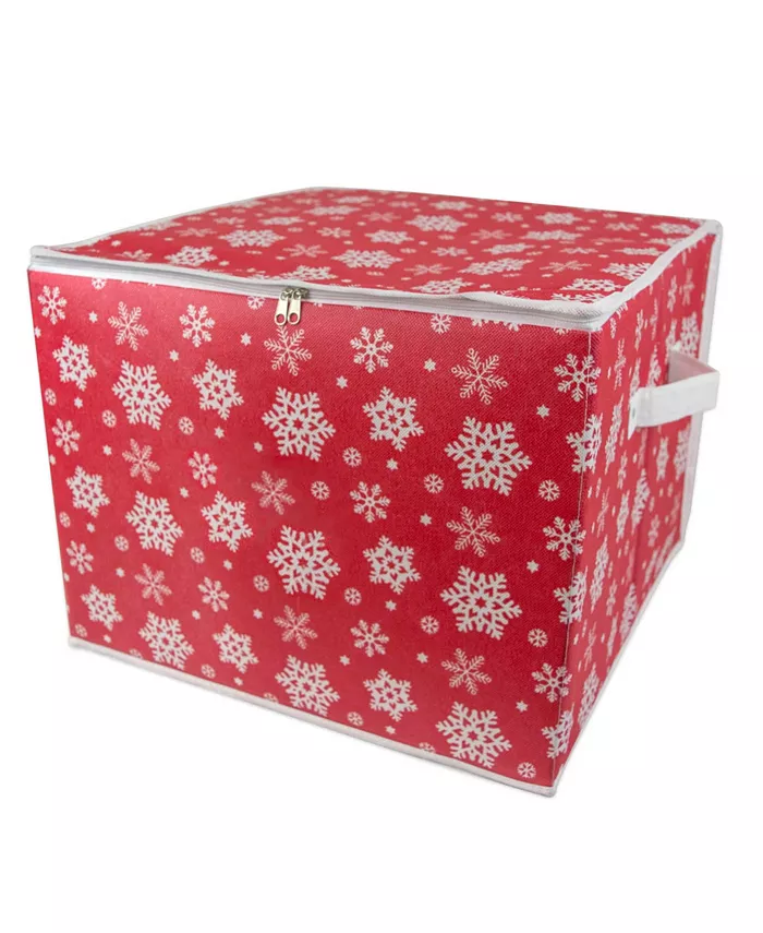 Design Imports Snowflake Print Ornament Storage Large - Intensery