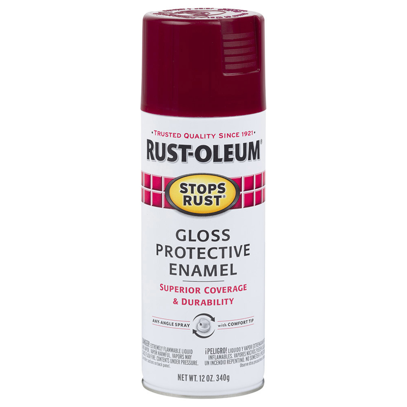 Rust-Oleum Stops Rust Gloss Merlot Protective Enamel Spray Paint 12 oz - Intensery