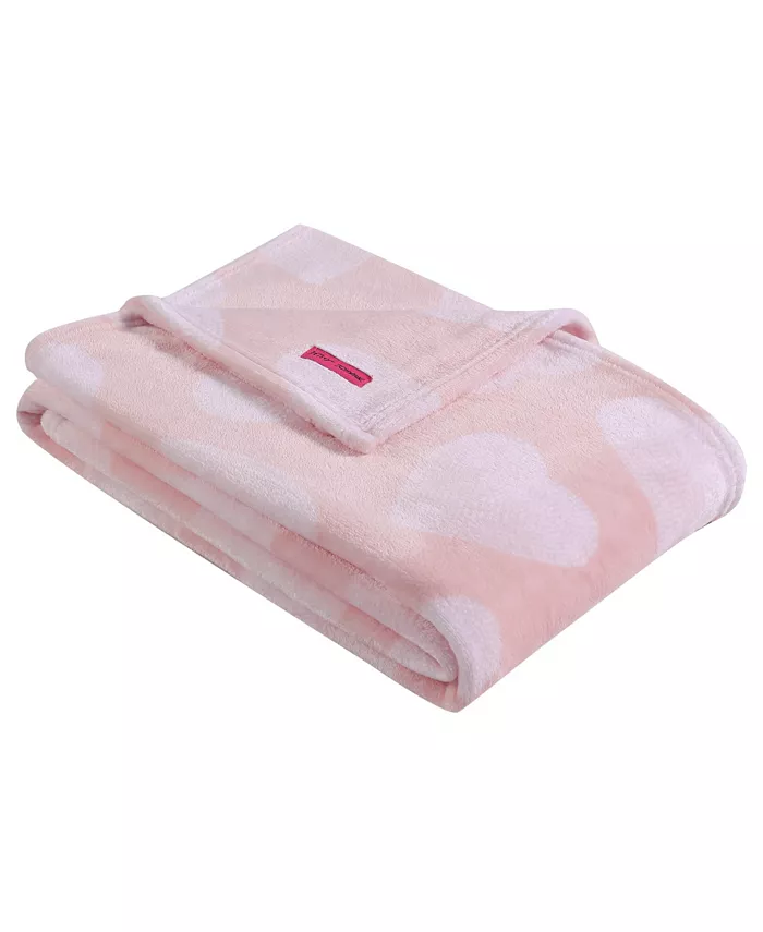 Betsey Johnson Dotted Heart Ultra Soft Plush Fleece Blanket， Twin - Intensery