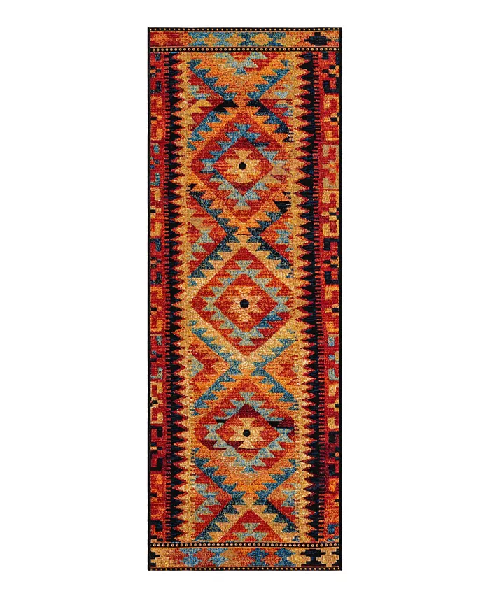 Bayshore Home Oushak Outdoor OUS02 2' x 6' Runner Area Rug - Intensery