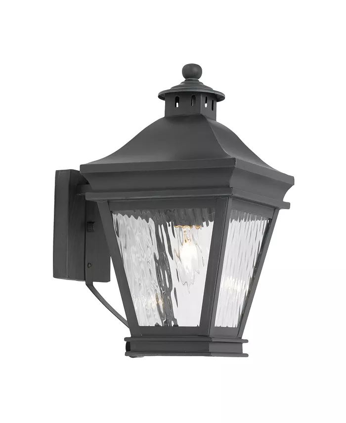 Macy's Artistic Ltg-Wall Lantern， Charcoal， Water Glass - Intensery