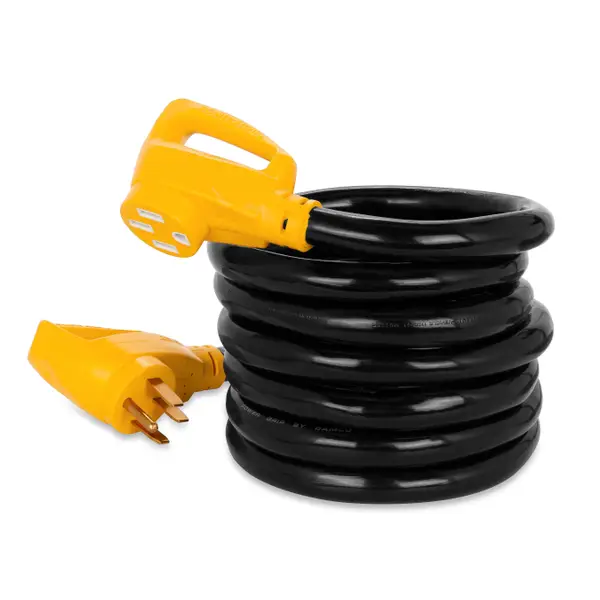 Camco 15' Heavy-Duty 50 Amp RV/Electric Car Extension Cord with Power Grip Handles - Intensery