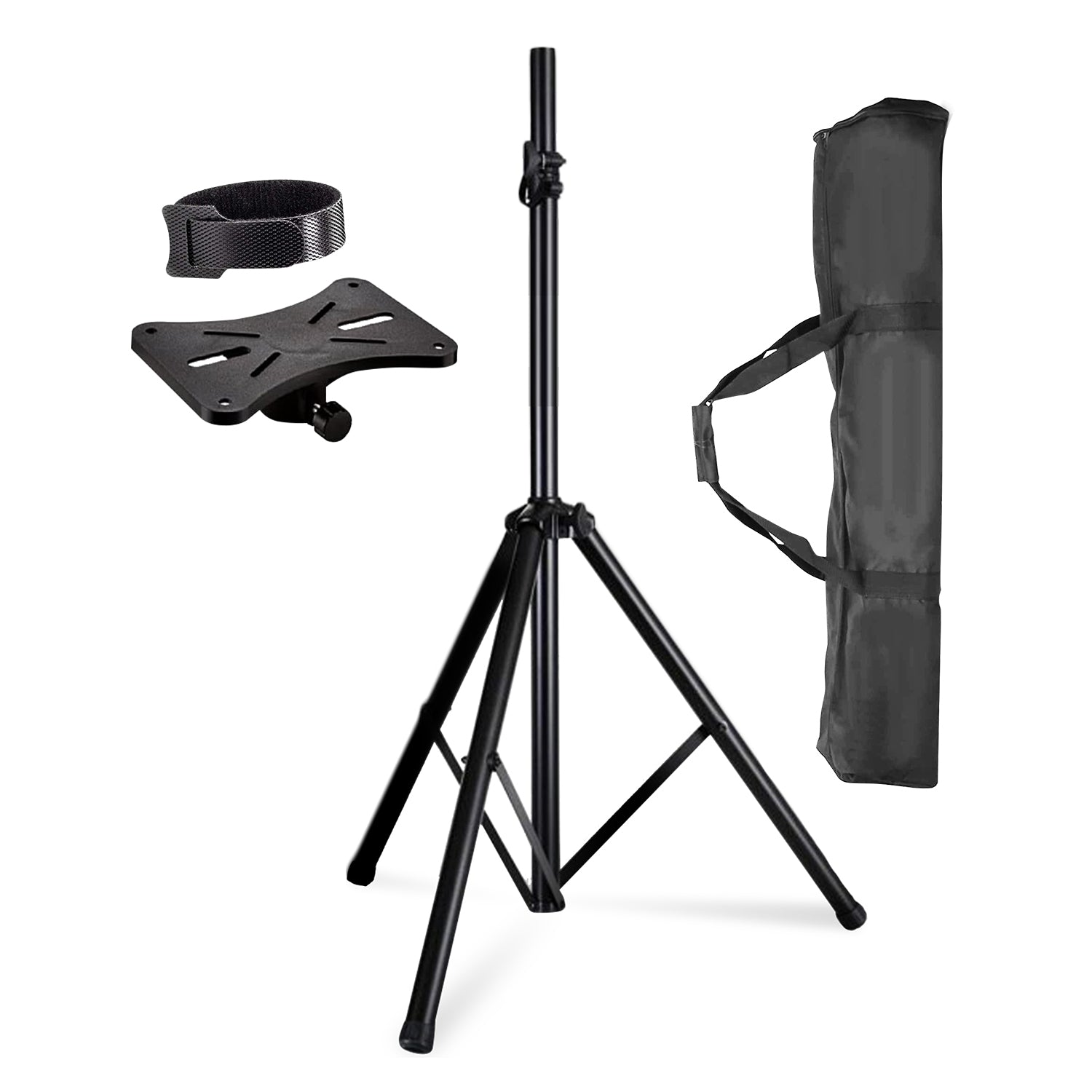 5 Core PA Speaker Stands Adjustable Height Professional Heavy Duty DJ Tripod with Mounting Bracket and Tie, Extend from 40 to 72 inches, Black - Suppo - Intensery