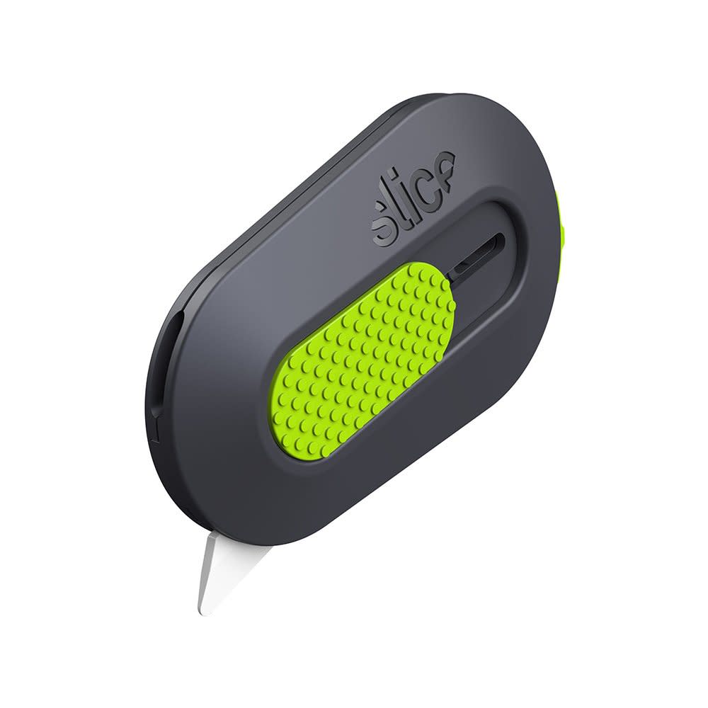 Slice Mini Cutter Black/Green Auto Retractable Zirconium Oxide - Intensery
