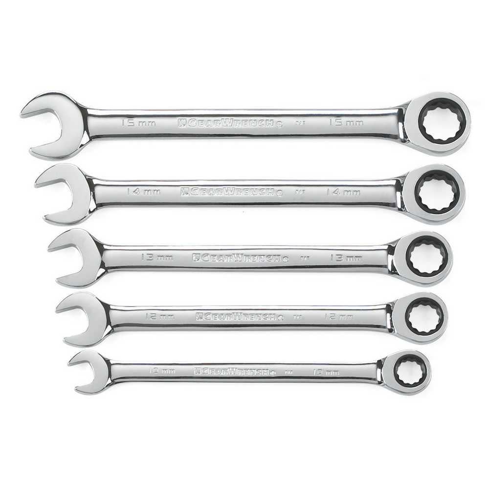 GEARWRENCH Ratcheting Wrench Set 5 Pc. Metric Combination 93004D from GEARWRENCH - Intensery
