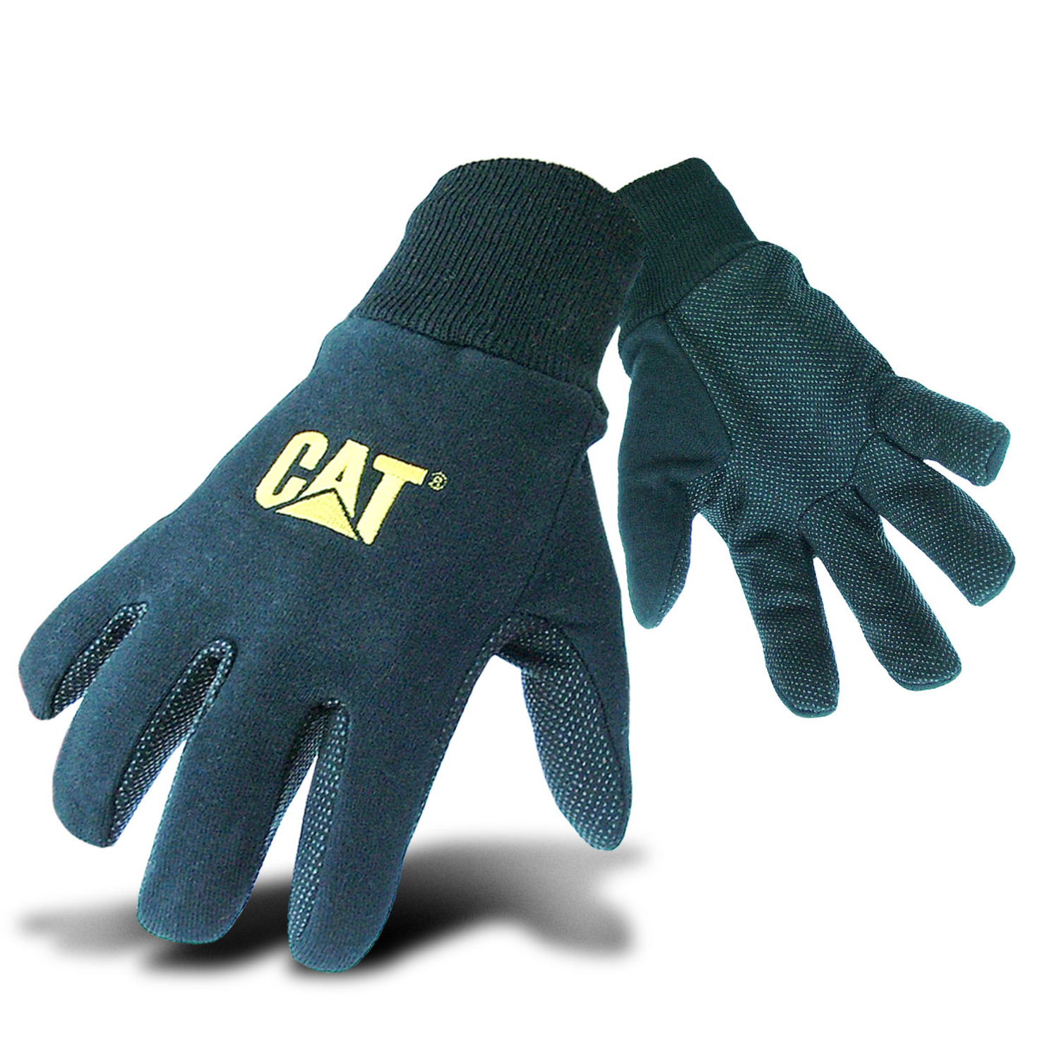 CAT Men\u0027s Indoor/Outdoor Dotted Work Gloves Black L 1 pair - Intensery