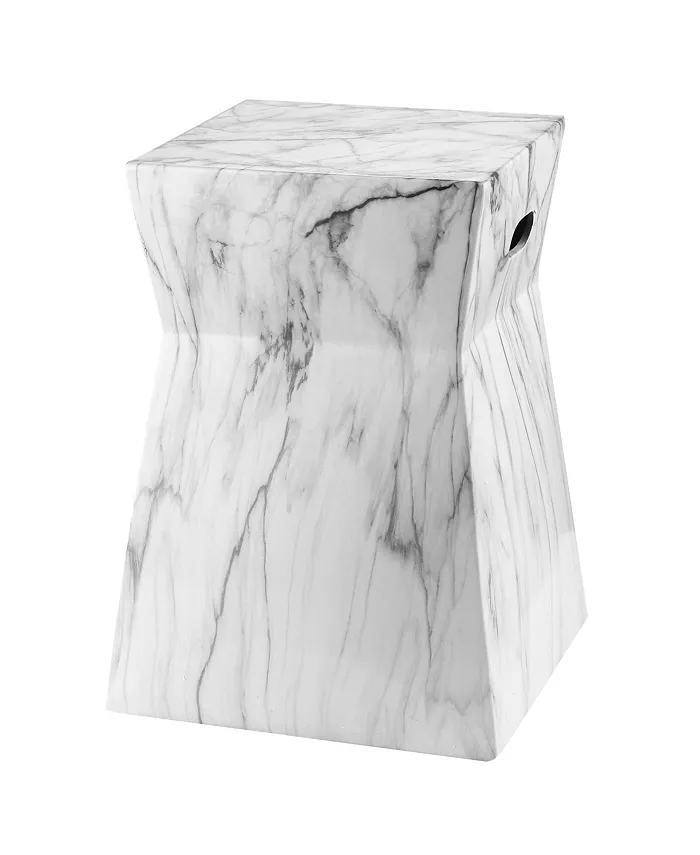 Safavieh Artesia Marble Garden Stool - Intensery