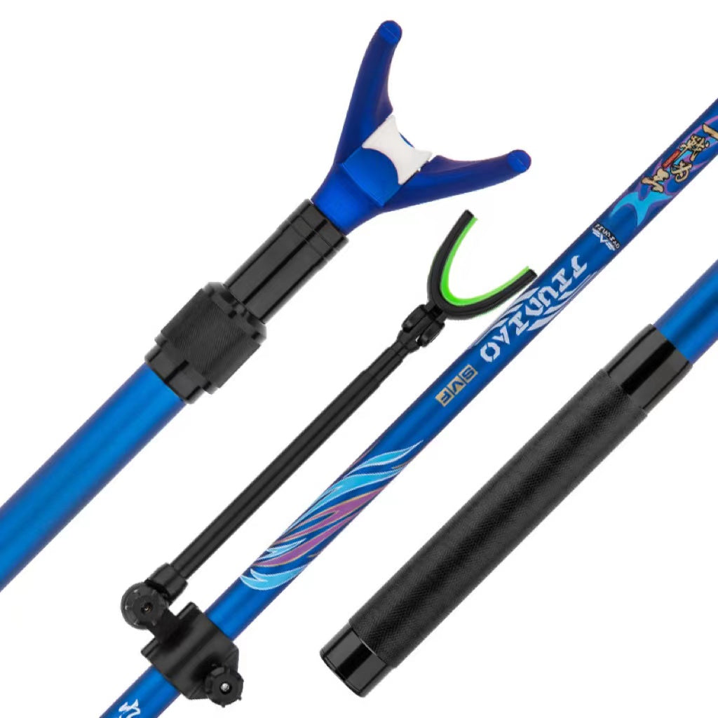 Carbon Battery Rod Support Fishing Rod Support1.1m/Horn head hanging back - Intensery