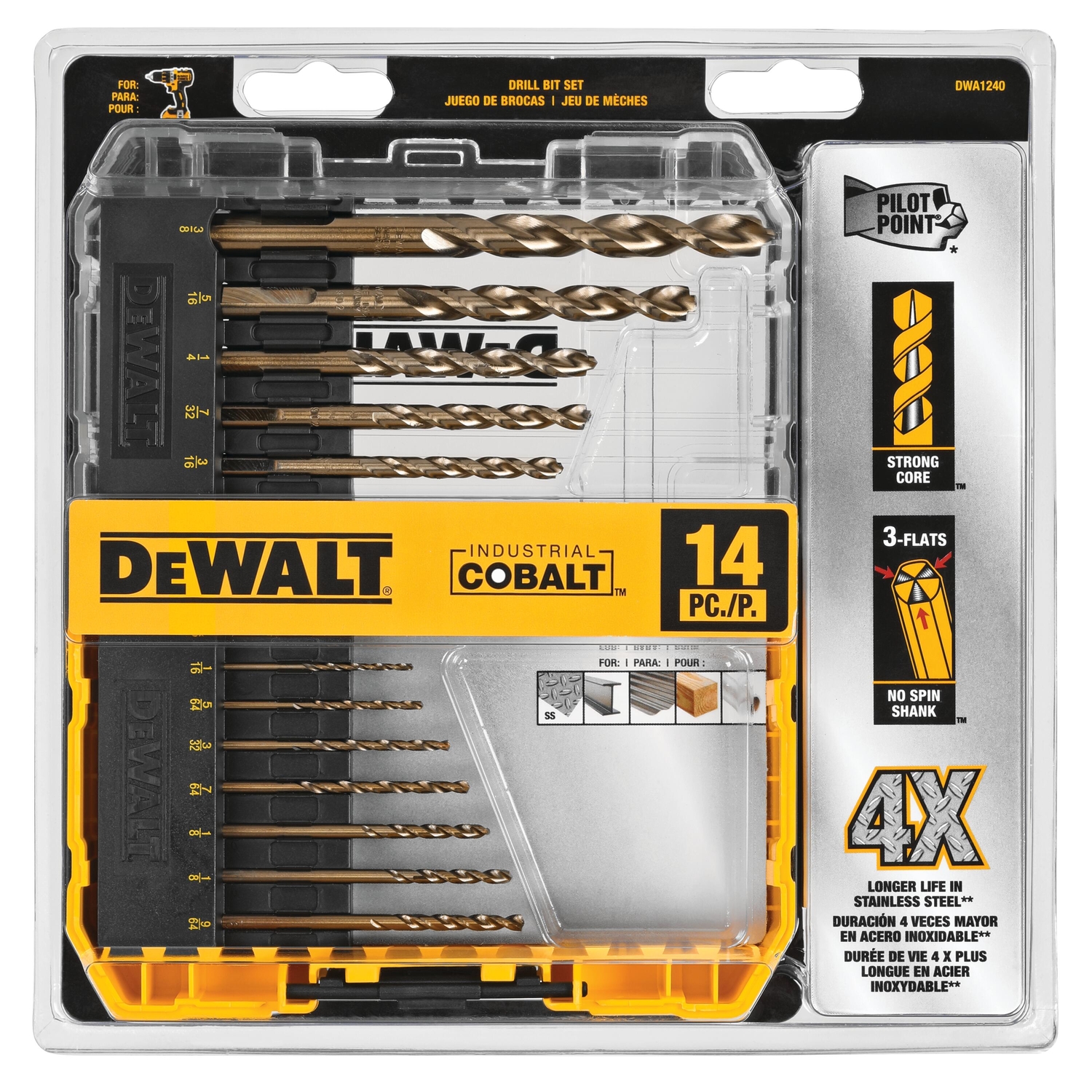 DeWalt Industrial Cobalt Drill Bit Set 14 pc - Intensery