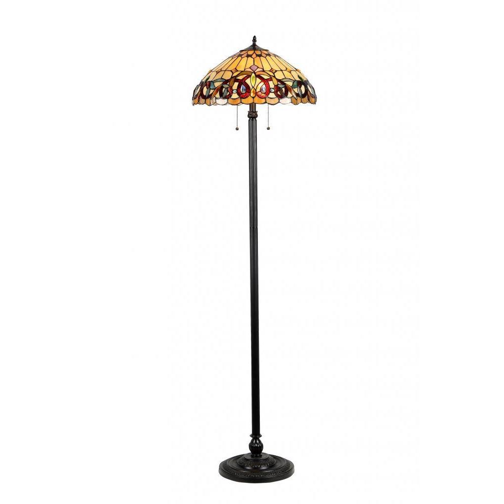 Tiffany Style Victorian Design 2-light Bronze Floor Lamp - Intensery
