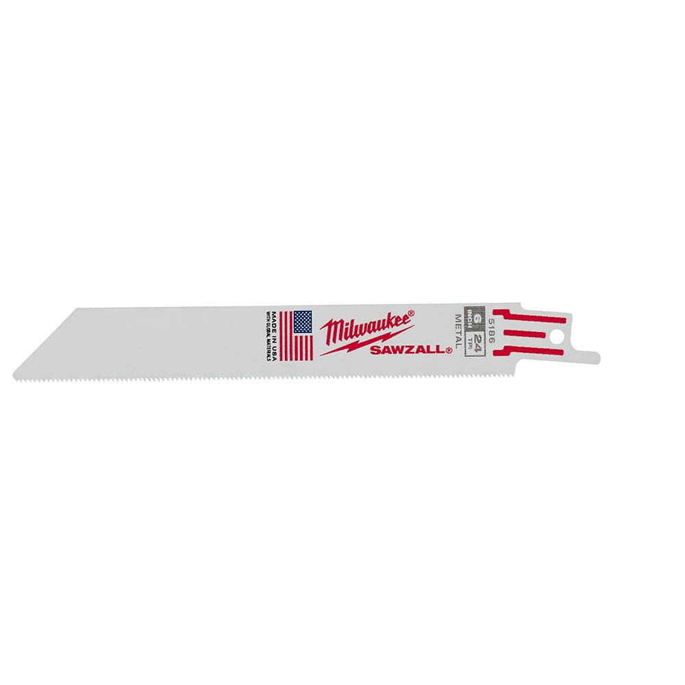 Milwaukee 6 in. 24 TPI Thin Kerf SAWZALL Blades (50 Pack) 48-01-6186 from Milwaukee - Intensery