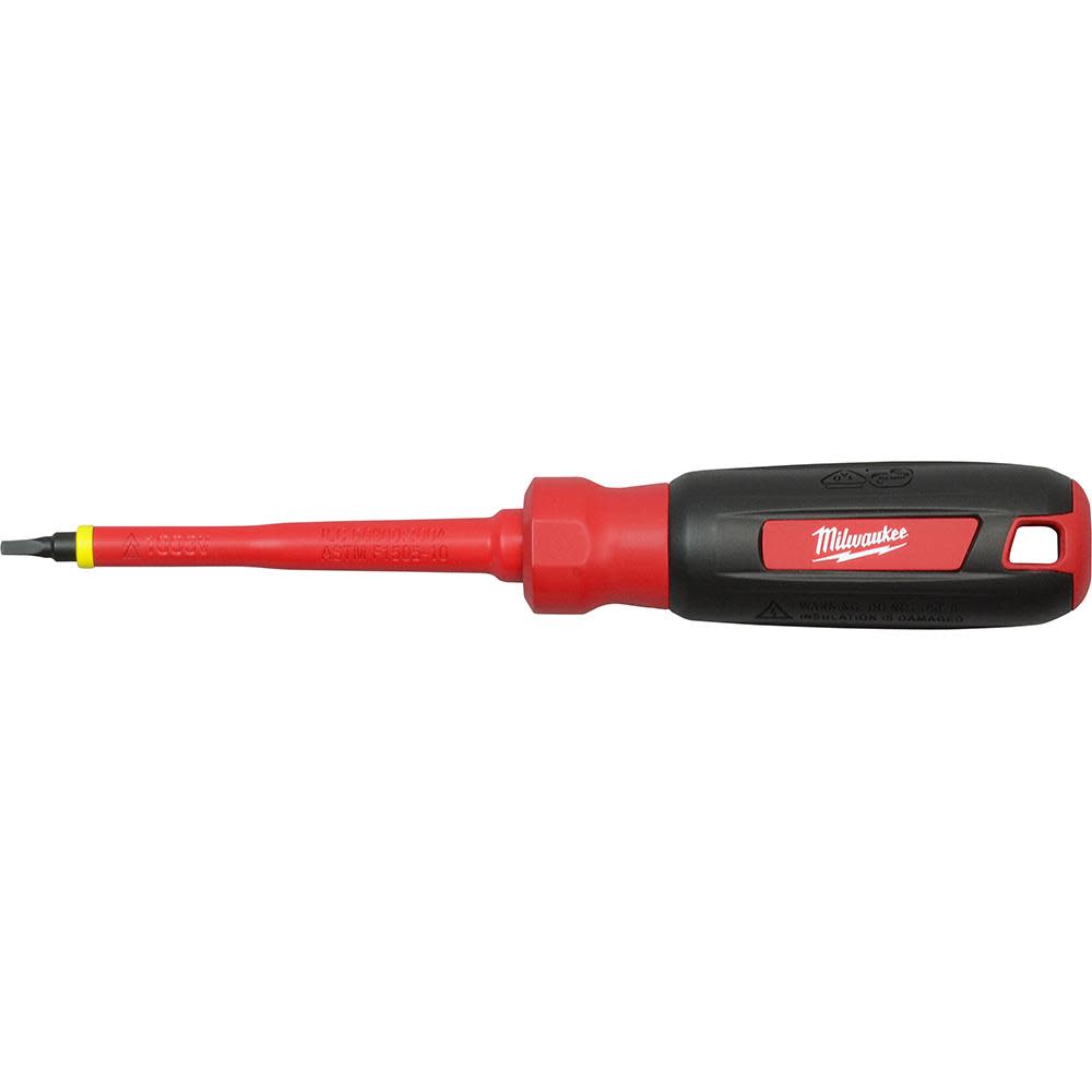 Milwaukee #2 Square - 4 in. 1000 V Insulated Screwdriver 48-22-2252 from Milwaukee - Intensery