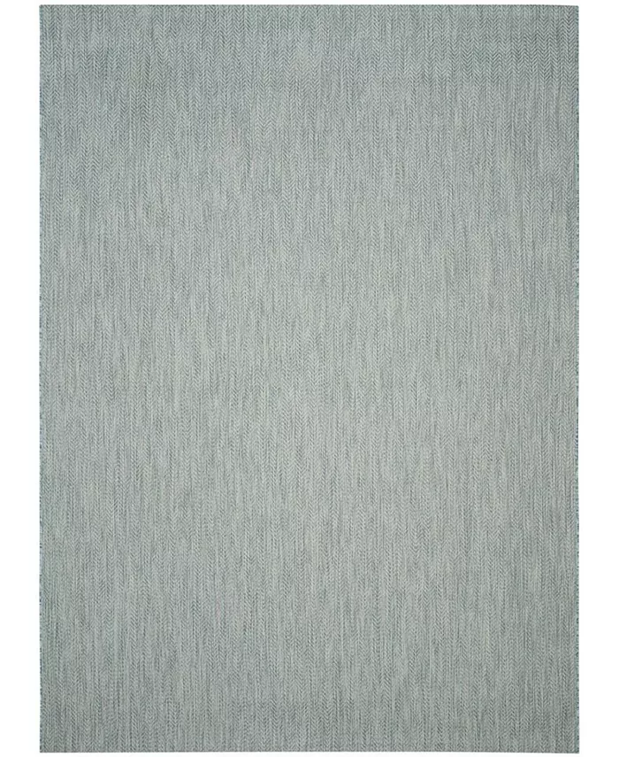 Safavieh Courtyard Aqua and Gray 9' x 12' Sisal Weave Outdoor Area Rug - Intensery