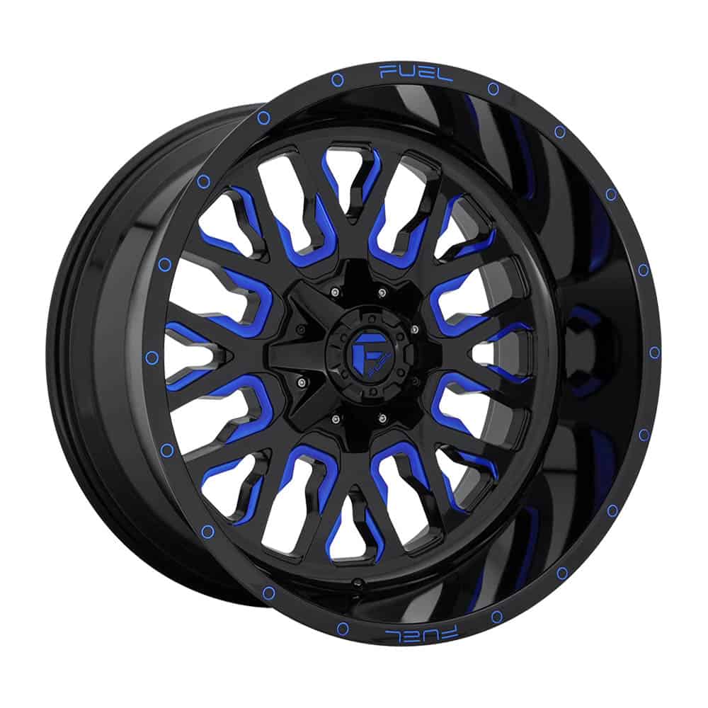 Fuel 1PC D645 STROKE D645 20X10 8X6.5 GL-BLK-BTTC -18MM - Intensery