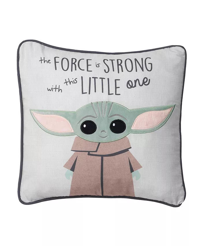 Lambs Ivy Star Wars The Child Baby Yoda Decorative Nursery Throw Pillow - Intensery