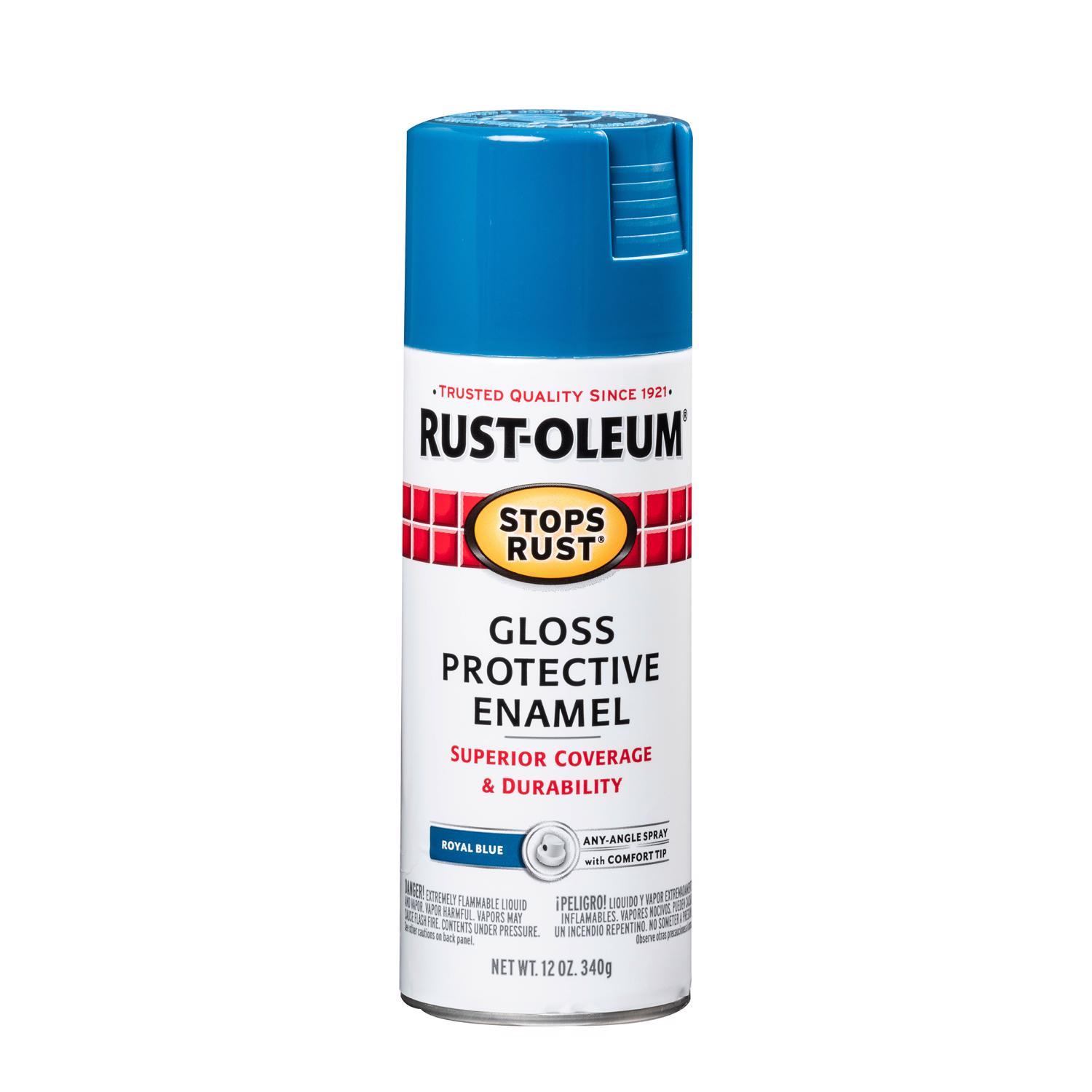 Rust-Oleum Stops Rust Gloss Royal Blue Spray Paint 12 oz - Intensery
