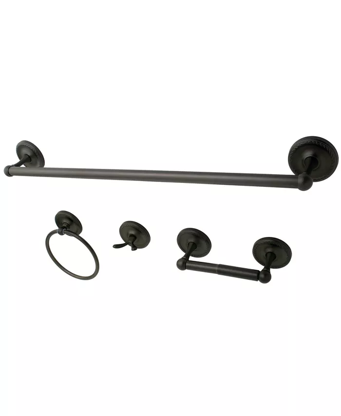 Kingston Brass Concord 4-Pc. Bathroom Accessories Set in Oil Rubbed Bronze - Intensery