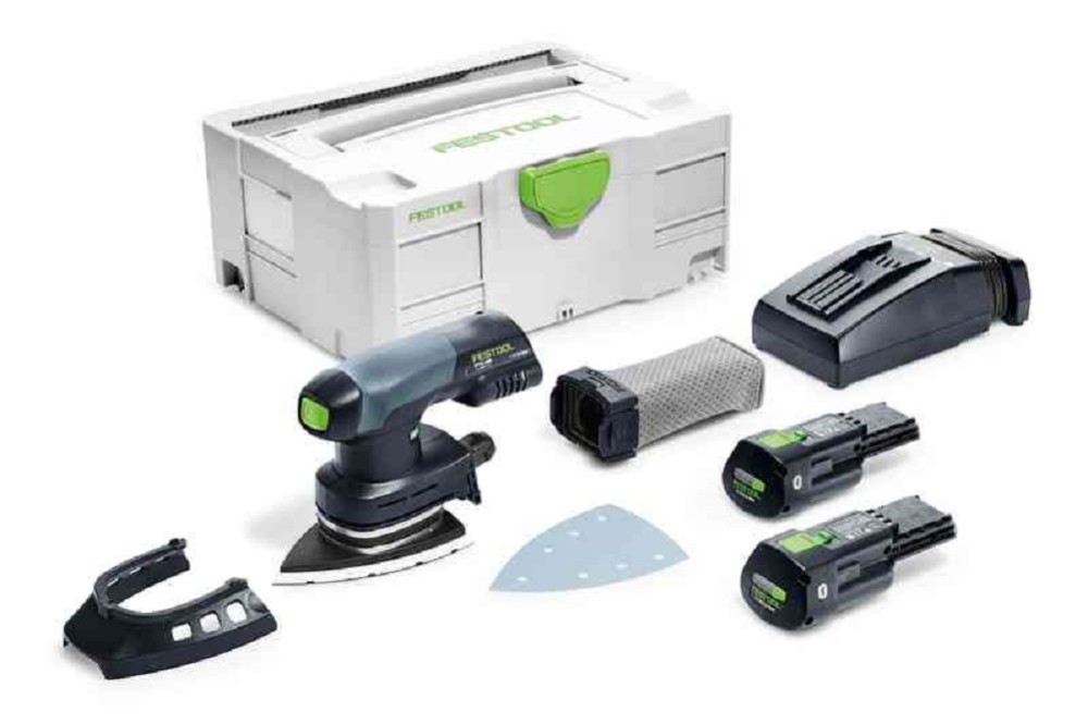 Festool Cordless Delta Sander DTSC 400 Li 3.1 Ah I-Set - Intensery