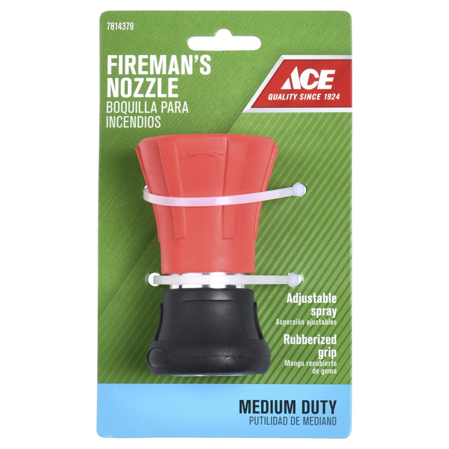 Ace 2 Pattern Shower and Stream Metal Fireman\u0027s Nozzle - Intensery