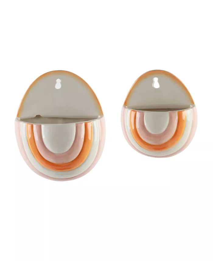 Flora Bunda Rainbow Wall Pocket， Set of 2 - Intensery