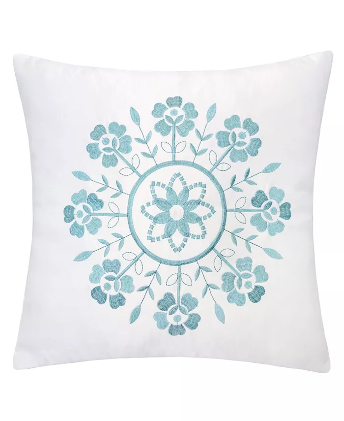 Homey Cozy Reagan Embroidery Square Decorative Throw Pillow - Intensery