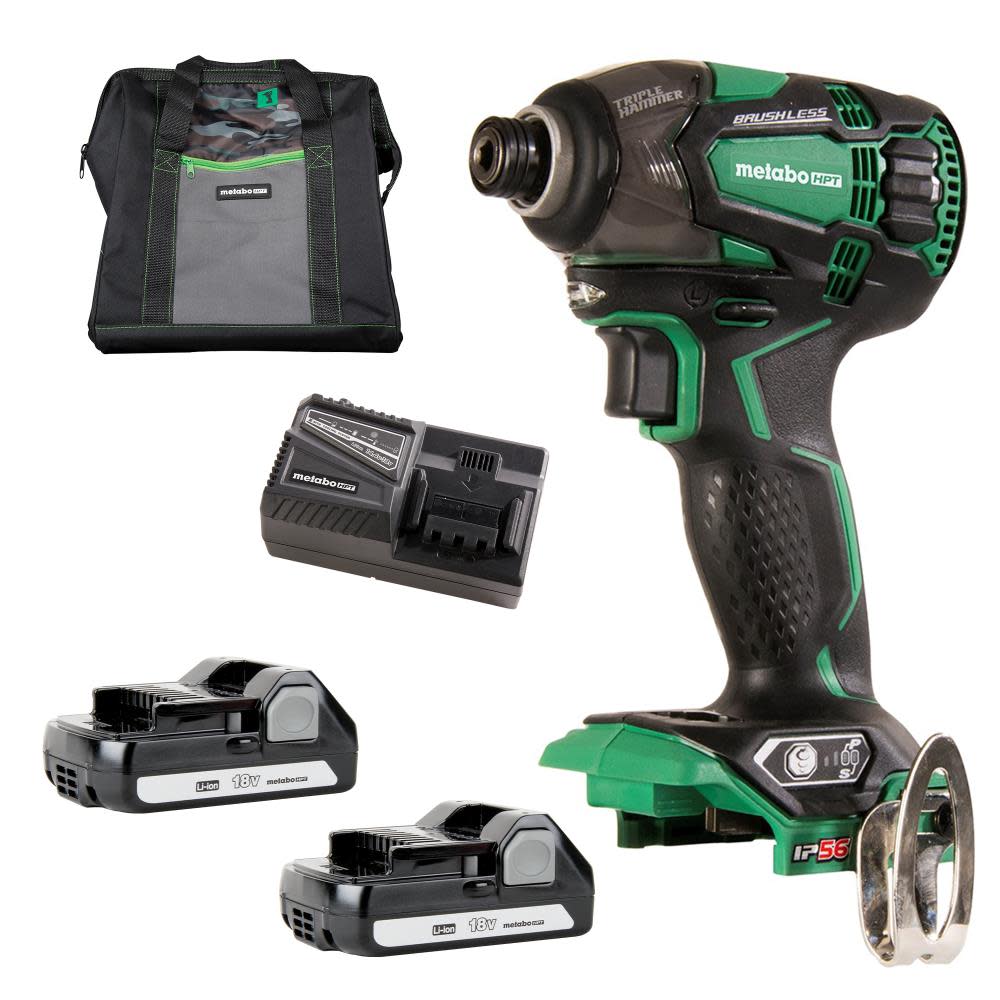 Metabo HPT 18V BL Triple Hammer Impact Driver Kit WH18DBDL2CM from Metabo HPT - Intensery