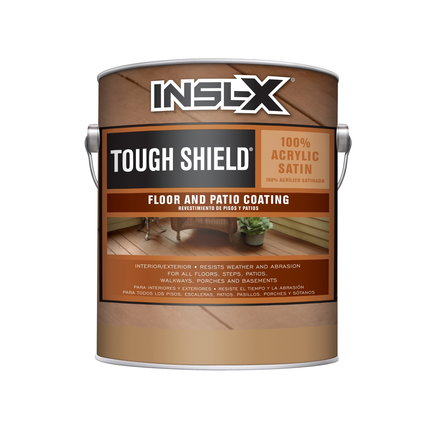 Insl-X Tough Sheild Satin Black Water-Based Floor and Patio Coating 1 gal - Intensery