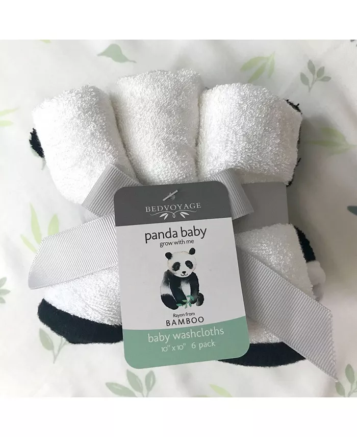 BedVoyage Panda Baby Viscose from Bamboo Baby Washcloth 6pk - Intensery