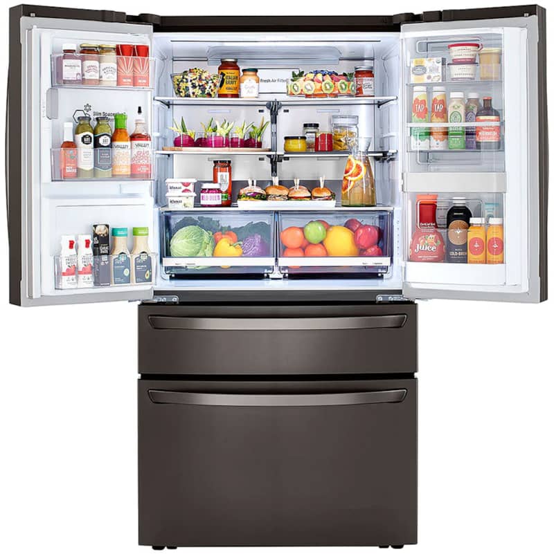 LG 23 Cu. Ft. PrintProof Black Stainless Steel Smart Wi-Fi Enabled Counter-Depth Refrigerator With Craft Ice Maker - Intensery